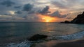 Travel photo of St. BarthÃ¢â¬â¢s Island St. BartÃ¢â¬â¢s Island, Caribbean. View of a peaceful sunset and waves on Shell Beach